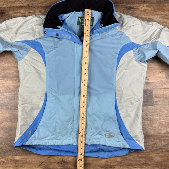 LL Bean Womens‎ Large Jacket Full Zip Winter Coat Detachable Hood - Picture 8 of 9